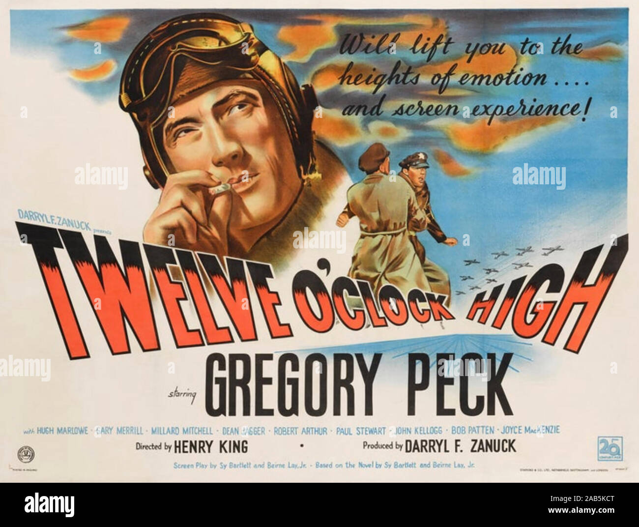 12 O'Clock HIGH 1949 Twentieth Century Fox Film avec Gregory Peck Banque D'Images