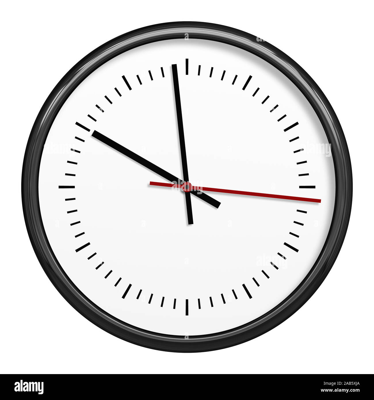 Eine einfache Uhr vor weissem Hintergrund Banque D'Images