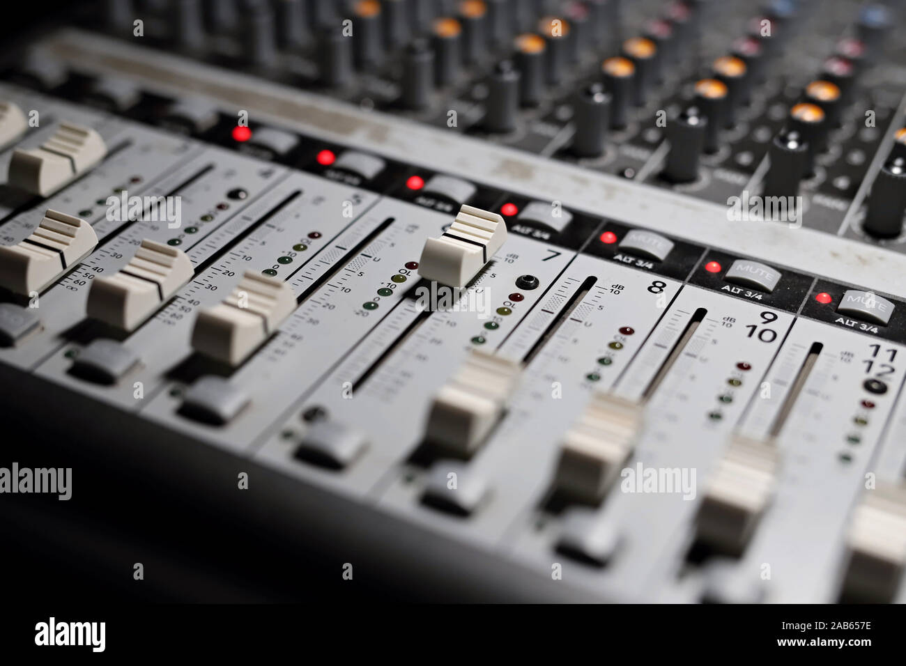 console de mixage Banque D'Images