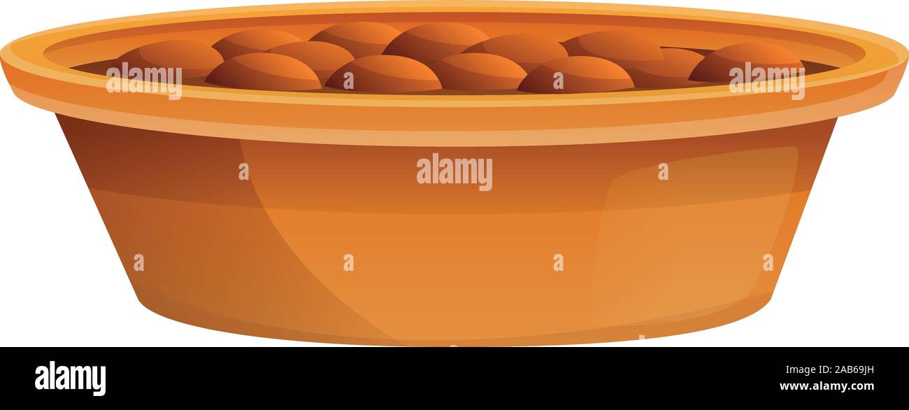 Boules douces cacao icône. Caricature de balles doux cacao icône vecteur pour la conception web isolé sur fond blanc Illustration de Vecteur