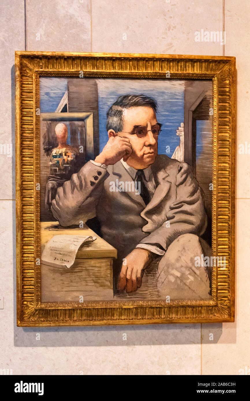 Giorgio de Chirico. Portrait du Dr Albert C. Barnes, la Fondation Barnes , Philadelphie, USA, Philadelphia, Pennsylvania, USA Banque D'Images
