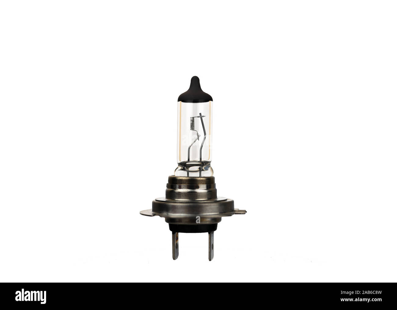 Une ampoule de phare halogène automobile libre isolated on white Banque D'Images