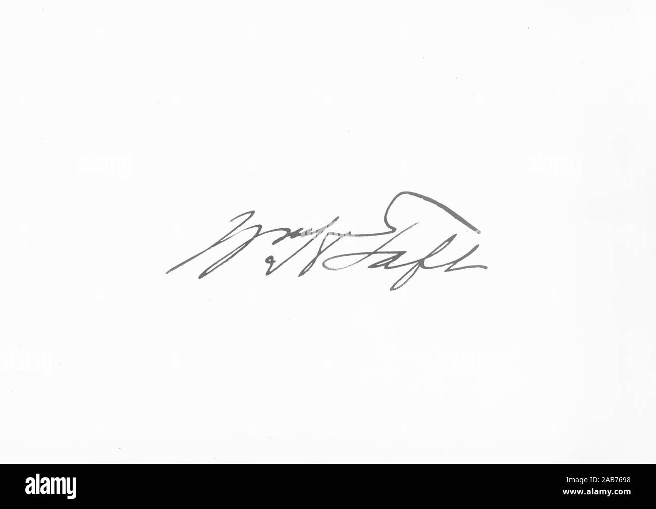 William Taft signature ca. 1922 ou 1923 Banque D'Images