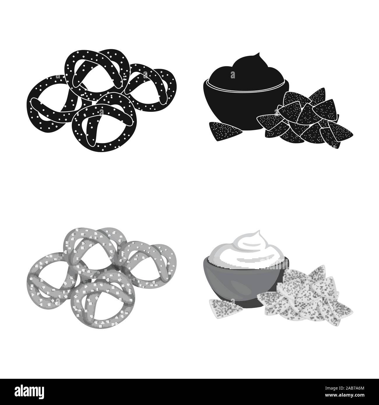 Conception vectorielle du goût et seasonin logo. Collection de goût et symbole de l'action biologique pour le web. Illustration de Vecteur