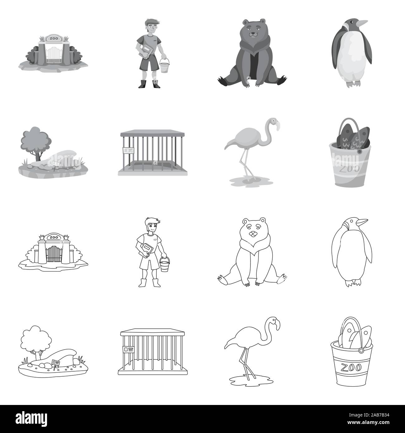 Vector illustration de la nature et de plaisir. Ensemble de la nature et de l'icône vecteur de divertissement de stock. Illustration de Vecteur