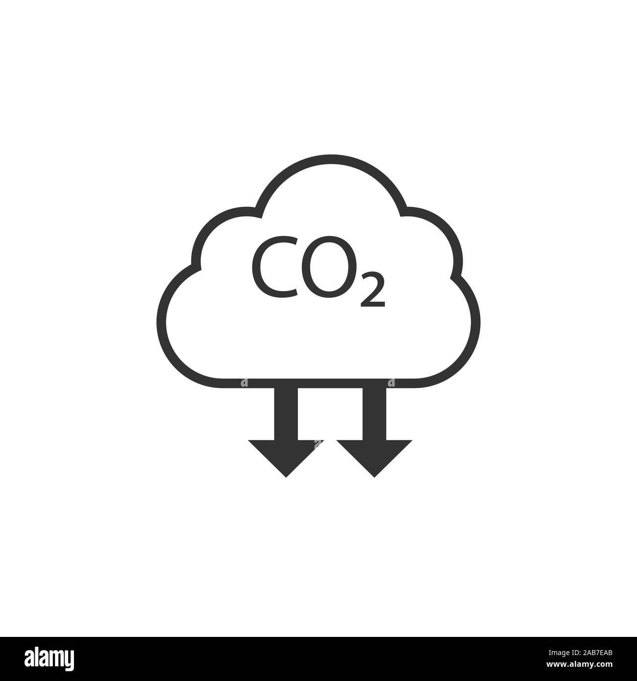 Le dioxyde de carbone, de l'écologie, de l'icône de nuage. Illustration vectorielle, modèle plat. Illustration de Vecteur