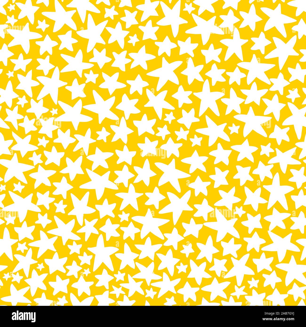 Vector cartoon jaune et blanc motif transparent stars. Idéal pour scrapbooking, tissu et papier peint des projets. Illustration de Vecteur