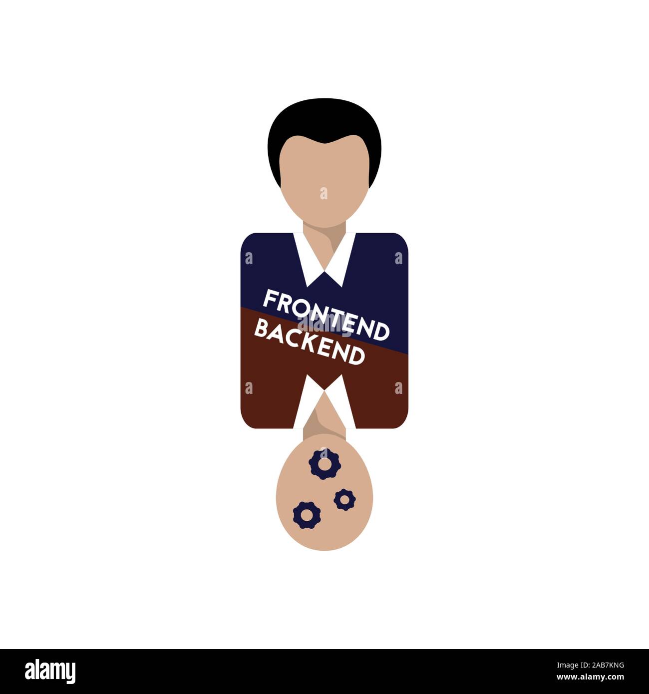Développement backend et Frontend. Icône télévision programmeur. Vector illustration. Illustration de Vecteur