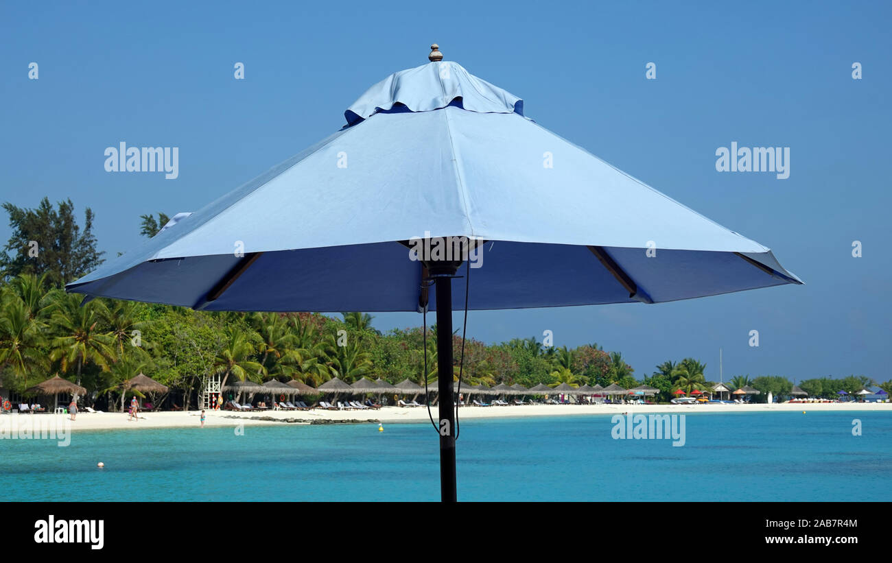 Le Dhonveli Beach, de la cannelle, de l'île North Male Atoll, Maldives Banque D'Images