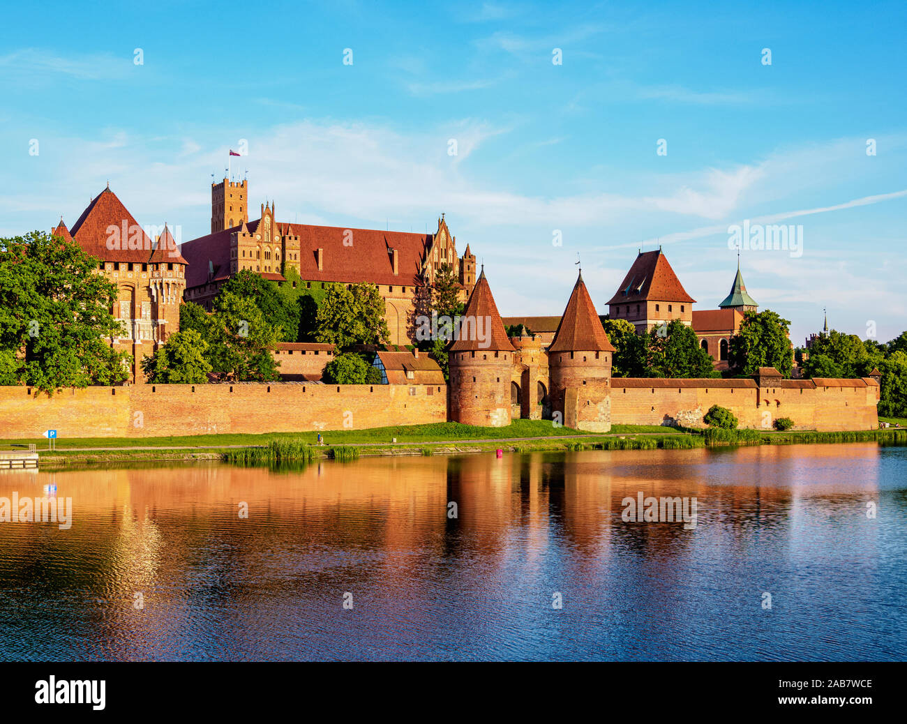 Château de l'Ordre Teutonique de Malbork, UNESCO World Heritage Site, en voïvodie de, Pologne, Europe Banque D'Images