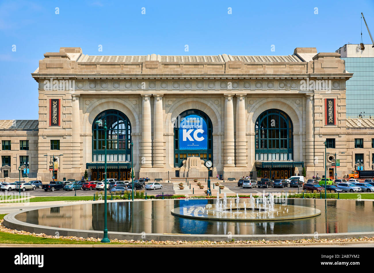 L'extérieur de la gare Union à Kansas City, Missouri, en Amérique du Nord Banque D'Images