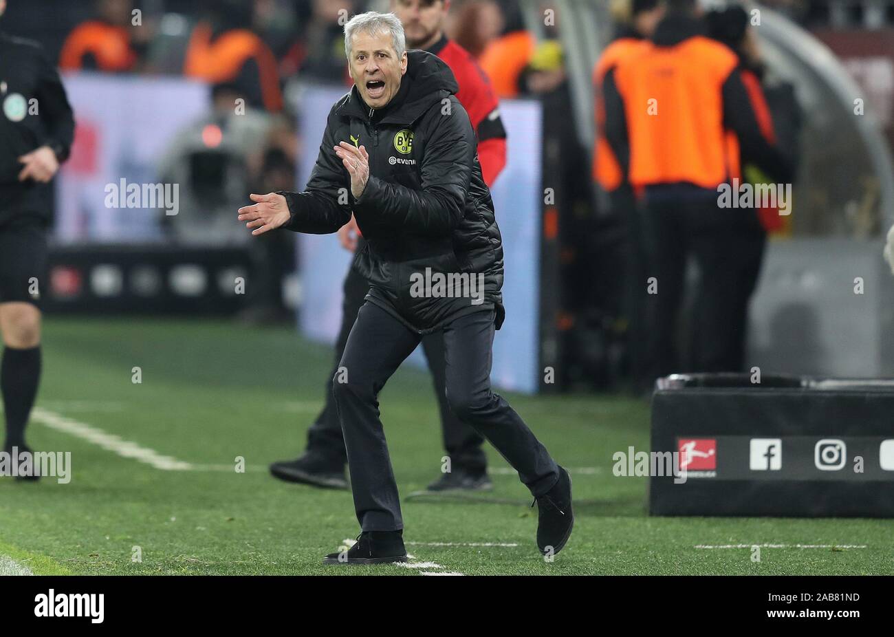 Firo : 22.11.2019 Football, 2019/2020 1.Bundesliga : BVB Borussia Dortmund - SC Paderborn 3 : 3 GEstik, Lucien Favre | Le monde d'utilisation Banque D'Images