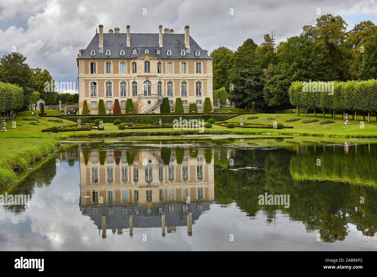 Le château de Vendeuvre est situé sur la commune de Vendeuvre, près de Lisieux en Normandie. Classé Monument Historique. Banque D'Images