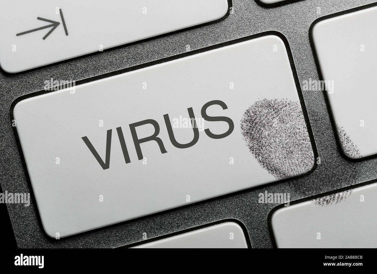Concept de criminalité sur Internet des images, des virus. Banque D'Images