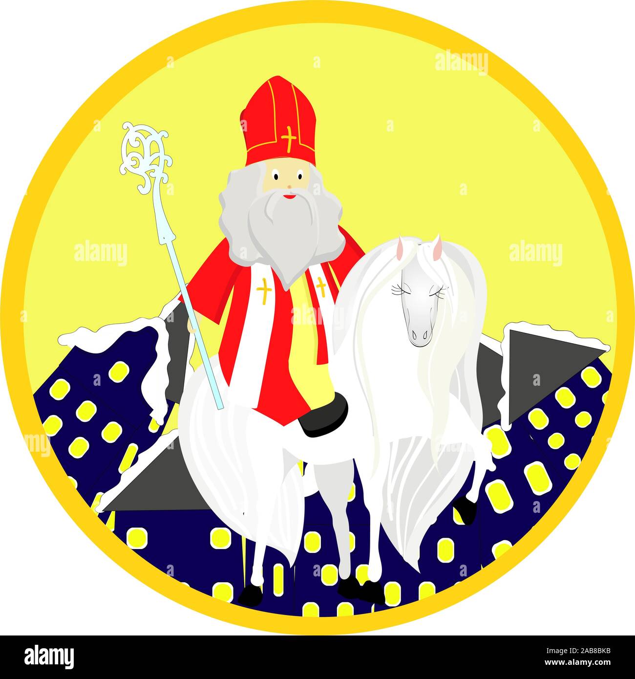 Saint nicolas and children belgium Banque de photographies et d’images ...