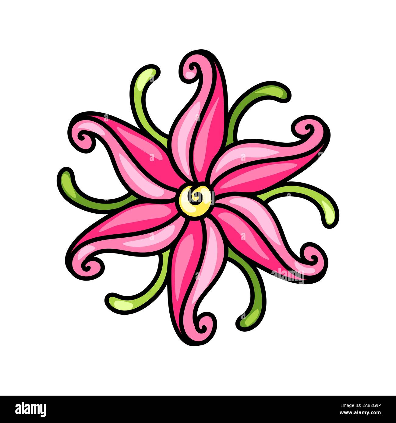 Illustration de lily de décoration. Illustration de Vecteur