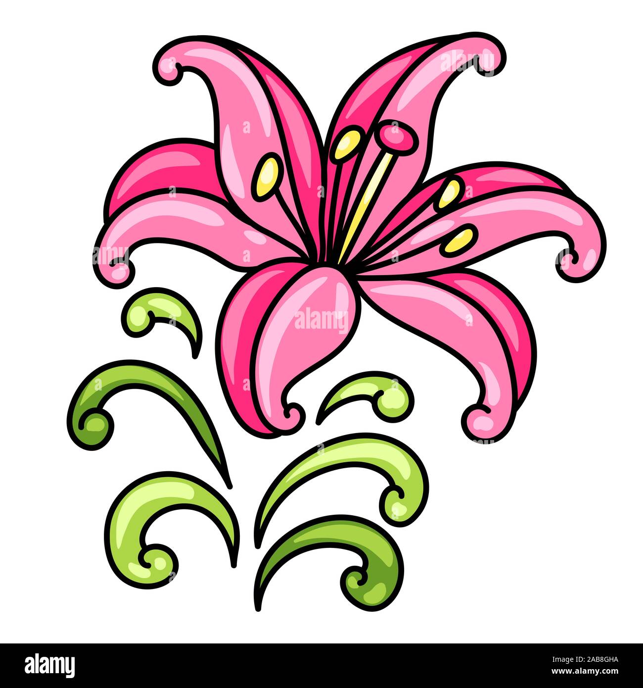 Illustration de lily de décoration. Illustration de Vecteur
