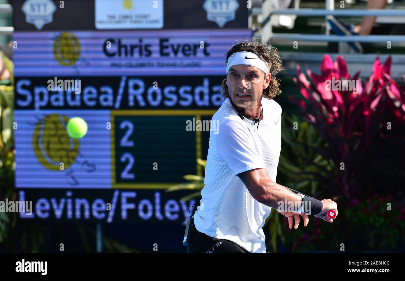 DELRAY Beach, FL - le 23 novembre : Gavin Rossdale assiste à la 30e édition de Chris Evert Pro-Celebrity Tennis Classic à l'Delray Beach Tennis Center le 23 novembre 2019 à Delray Beach, en Floride. Credit : MPI10 / MediaPunch Banque D'Images