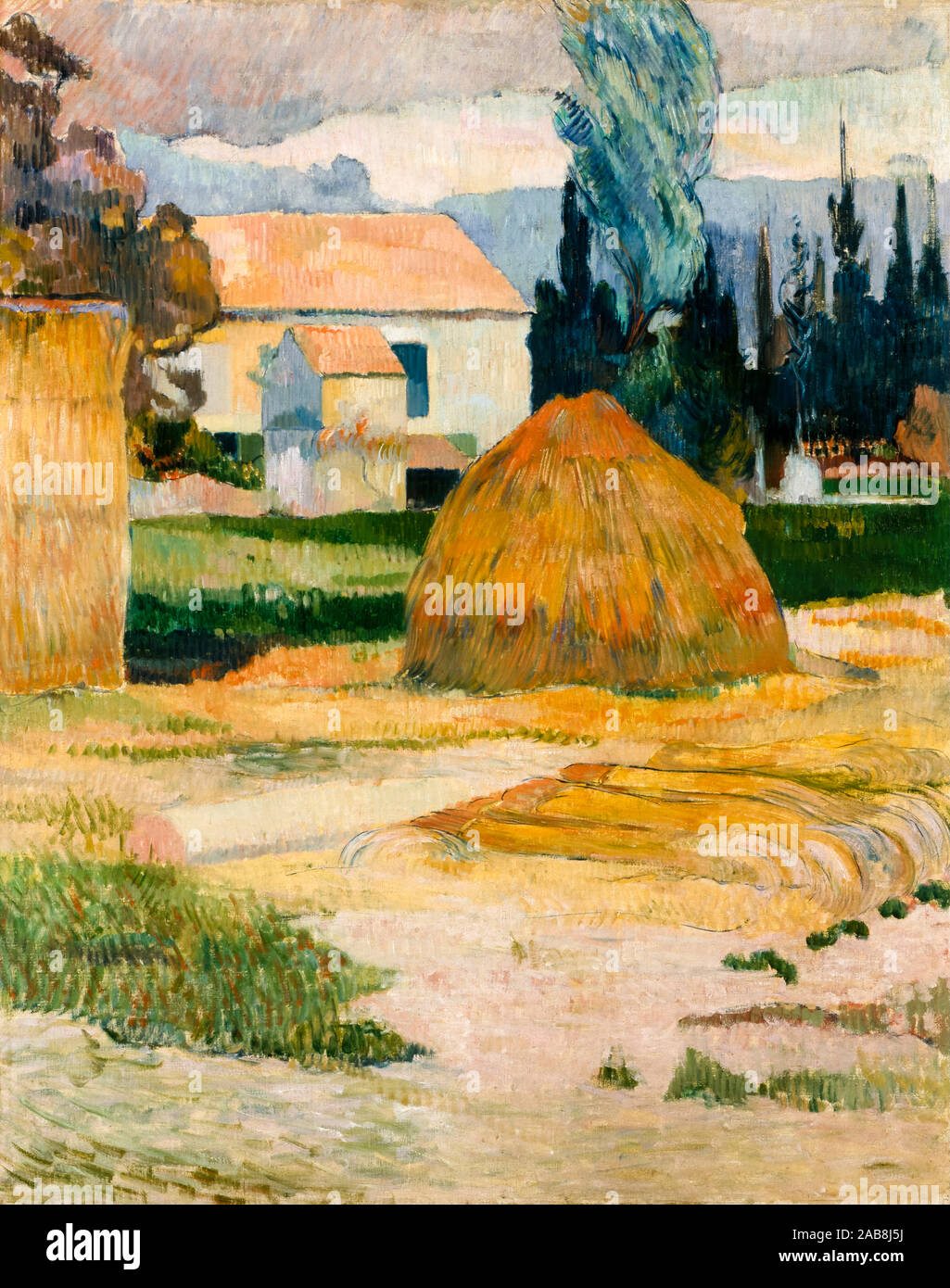 Paul Gauguin, Paysage près d'Arles, la peinture de paysages, 1888 Banque D'Images