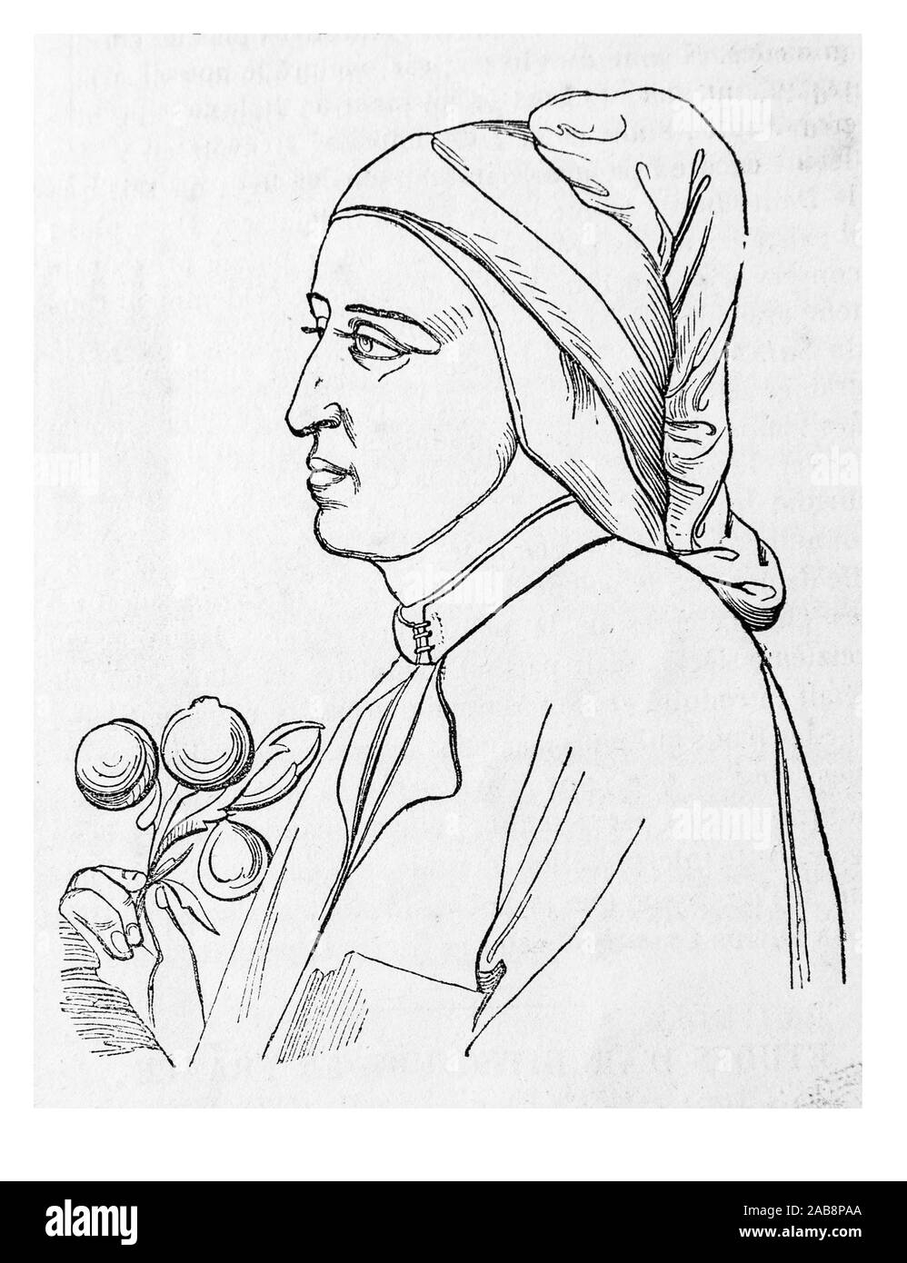 Dante Alighieri. Alighiero degli Alighieri Durante di, était un poète italien au cours de la fin du Moyen Âge. Sa Divine Comédie, initialement appelé Comedìa Banque D'Images