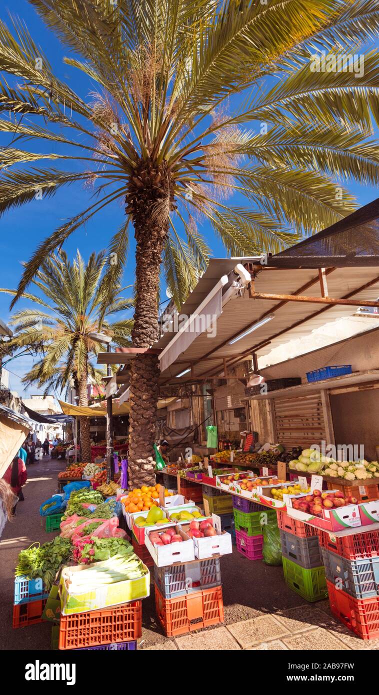 Le souk arabe dans la ville de Haïfa, en Israël. , Moyen Orient. Banque D'Images