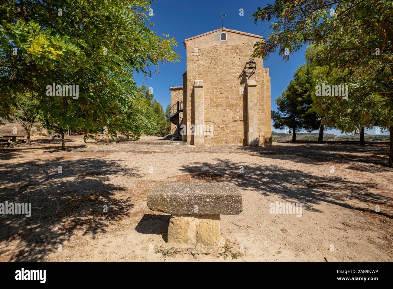 Ermita de Davalillo, siglo XVI, San Asensio, Logroño, La Rioja, Espagne, Europe. Banque D'Images