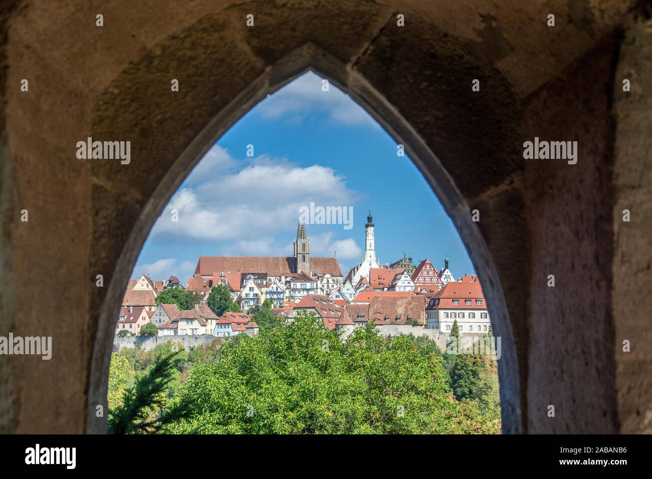 Rothenburg ob der Tauber est une mittelfränkische Kleinstadt im Landkreis Ansbach dans Bayern. Banque D'Images