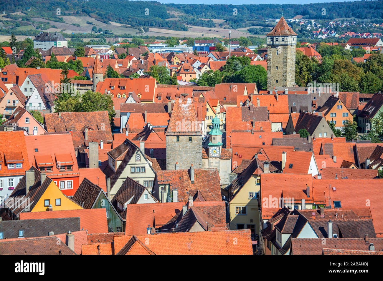 Rothenburg ob der Tauber est une mittelfränkische Kleinstadt im Landkreis Ansbach dans Bayern. Banque D'Images