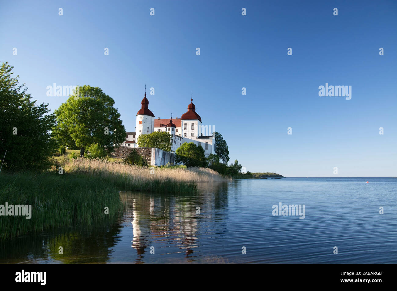 Schloss Läckö en Västergötland auf der Insel im Kallandsö Vänern gehört zu den Barockschlössern Schwedens. Banque D'Images