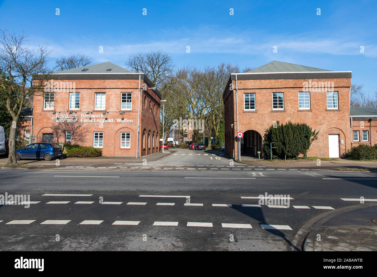 Cadre de fosse 2 de l'arbre, l'ancien souverain de la mine, Léopold de Dorsten, aujourd'hui un mélange de culture et de tissus, l'utilisation Banque D'Images