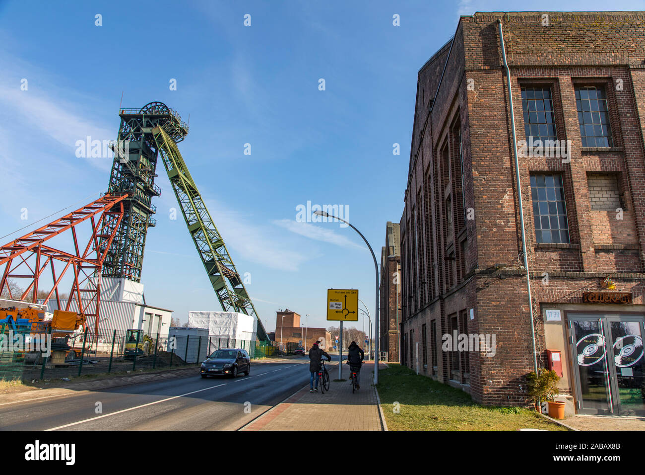 Cadre de fosse 2 de l'arbre, l'ancien souverain de la mine, Léopold de Dorsten, aujourd'hui un mélange de culture et de tissus, l'utilisation Banque D'Images