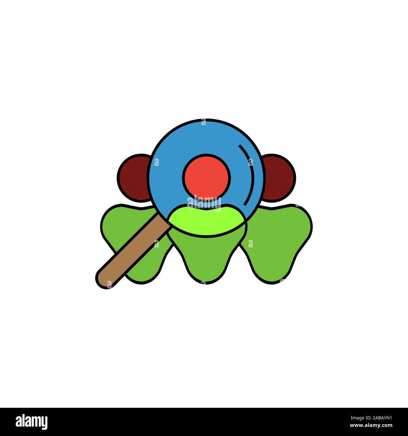 L'icône des ressources humaines, recrutement de signe de couleur isolé sur fond blanc - editable vector illustration Illustration de Vecteur