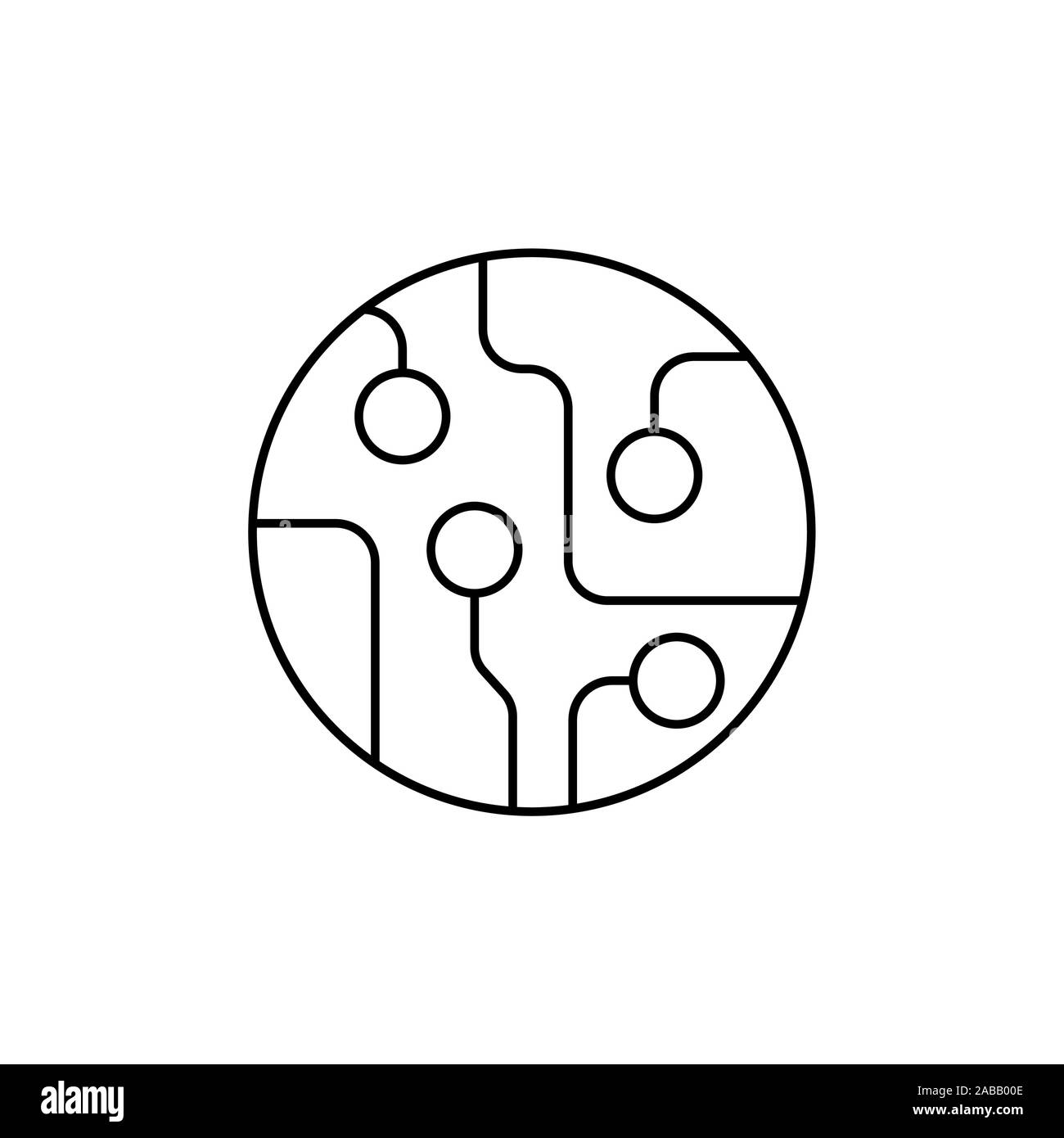 L'icône de la ligne du circuit vector Illustration de Vecteur