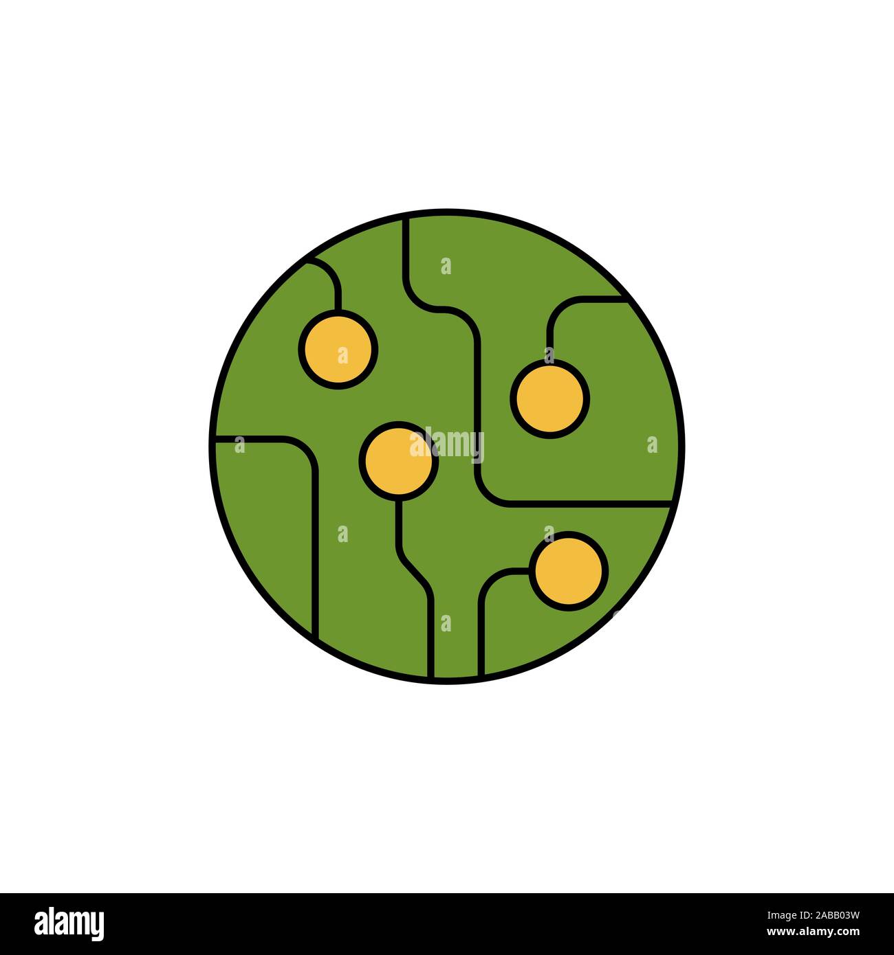 L'icône de couleur circuit vector Illustration de Vecteur