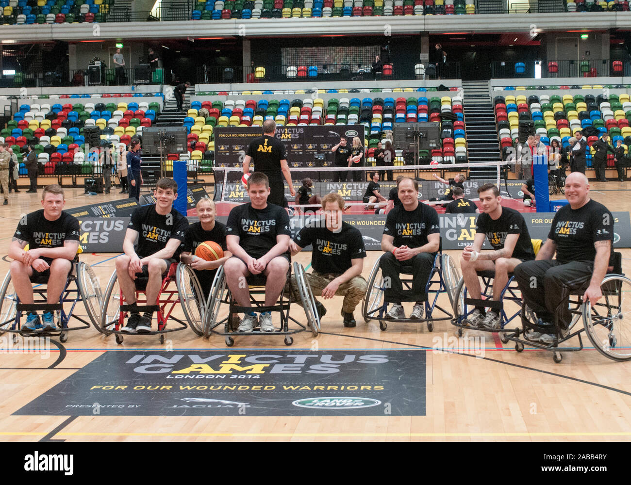 Le prince Harry de lancer l'Invictus Games, un événement sportif international pour les blessés, malades et blessés personnel de service dans l'Copperbox au Queen Elizabeth Olympic Park.Mars 2014 Banque D'Images
