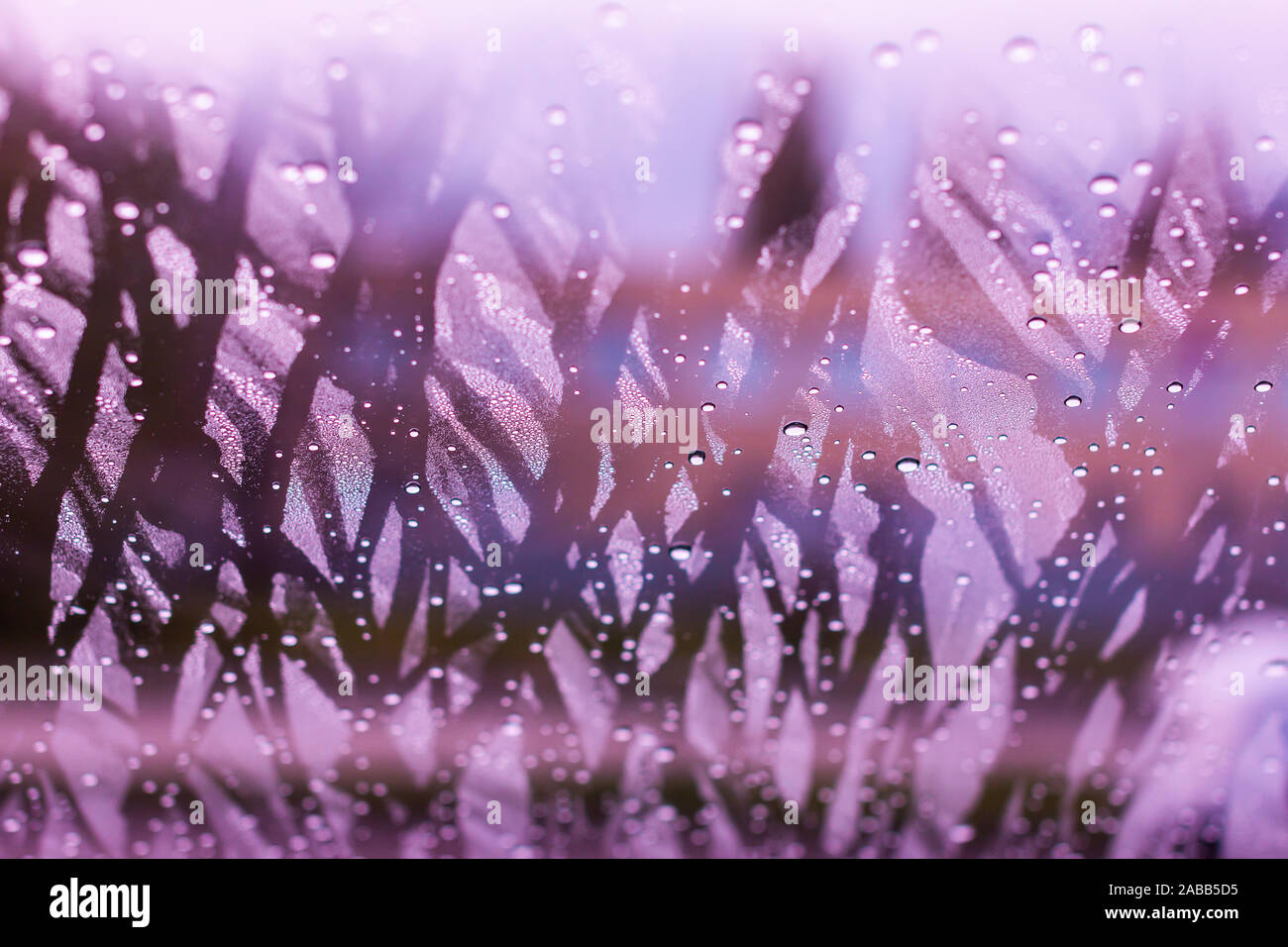 Gouttes d'eau sur le verre fenêtre après la pluie Banque D'Images