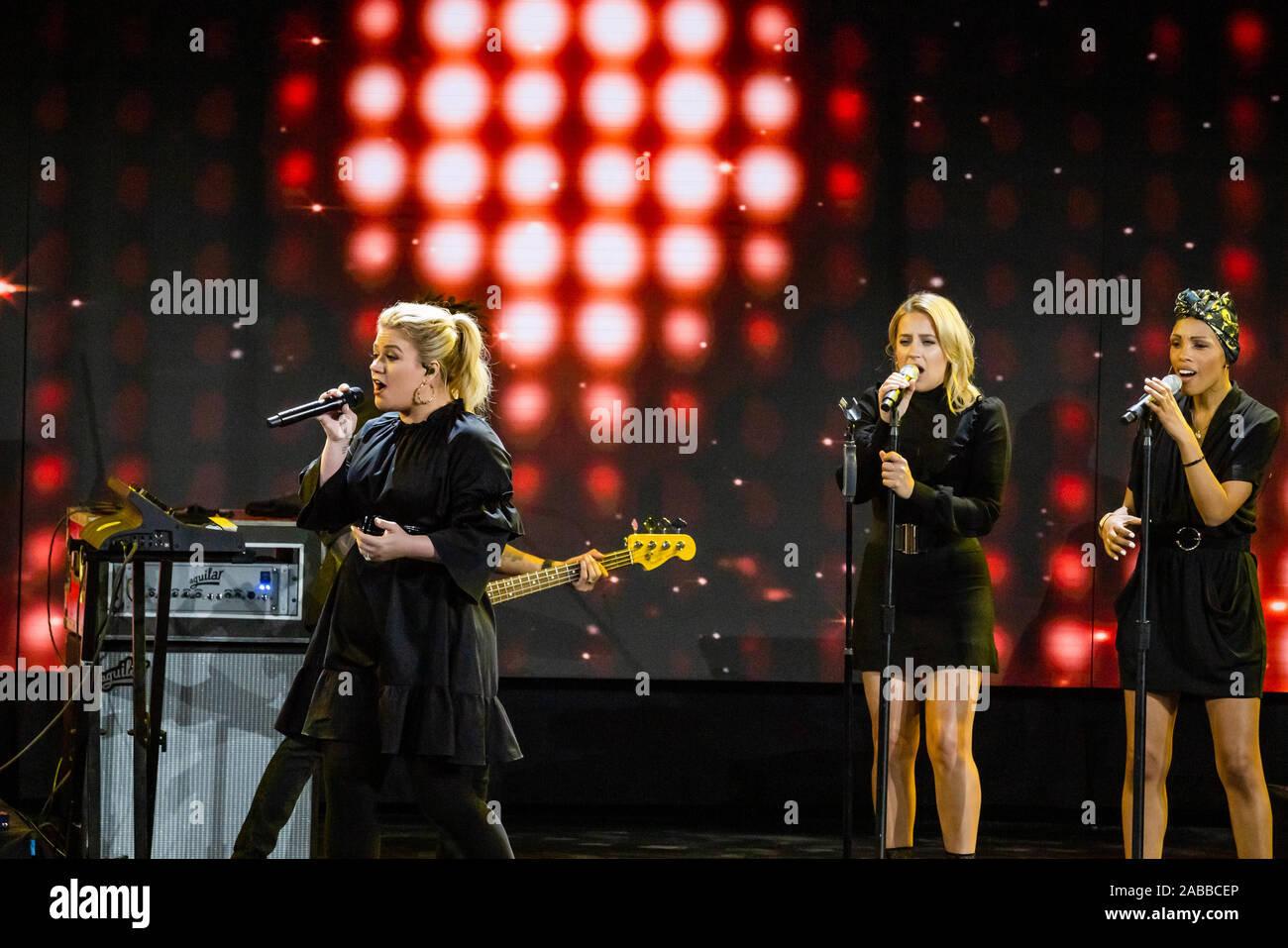 NCL encore premier baptême et concert avec marraine Kelly Clarkson le 21 novembre 2019 à Miami, Floride Banque D'Images