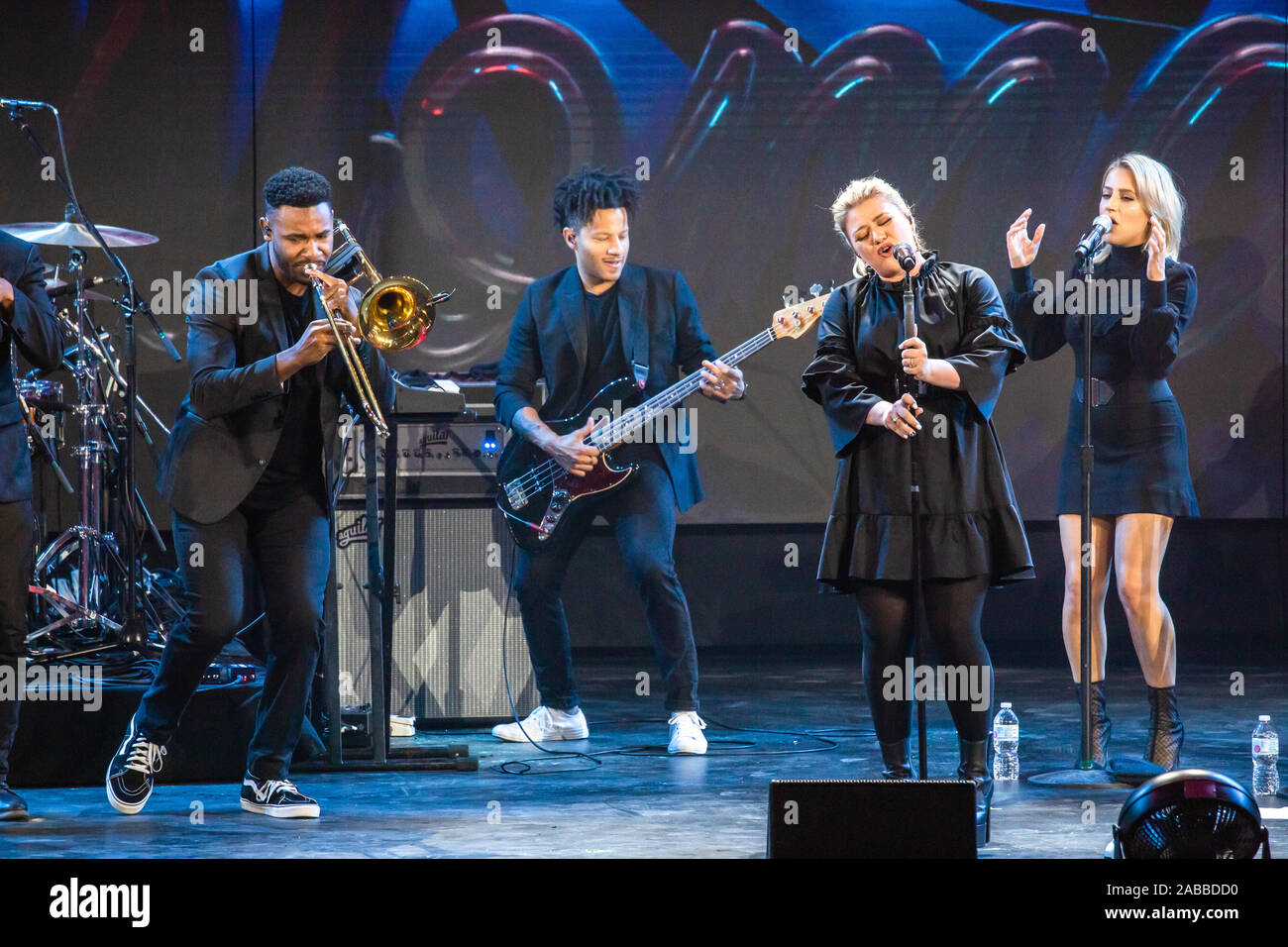 NCL encore premier baptême et concert avec marraine Kelly Clarkson le 21 novembre 2019 à Miami, Floride Banque D'Images