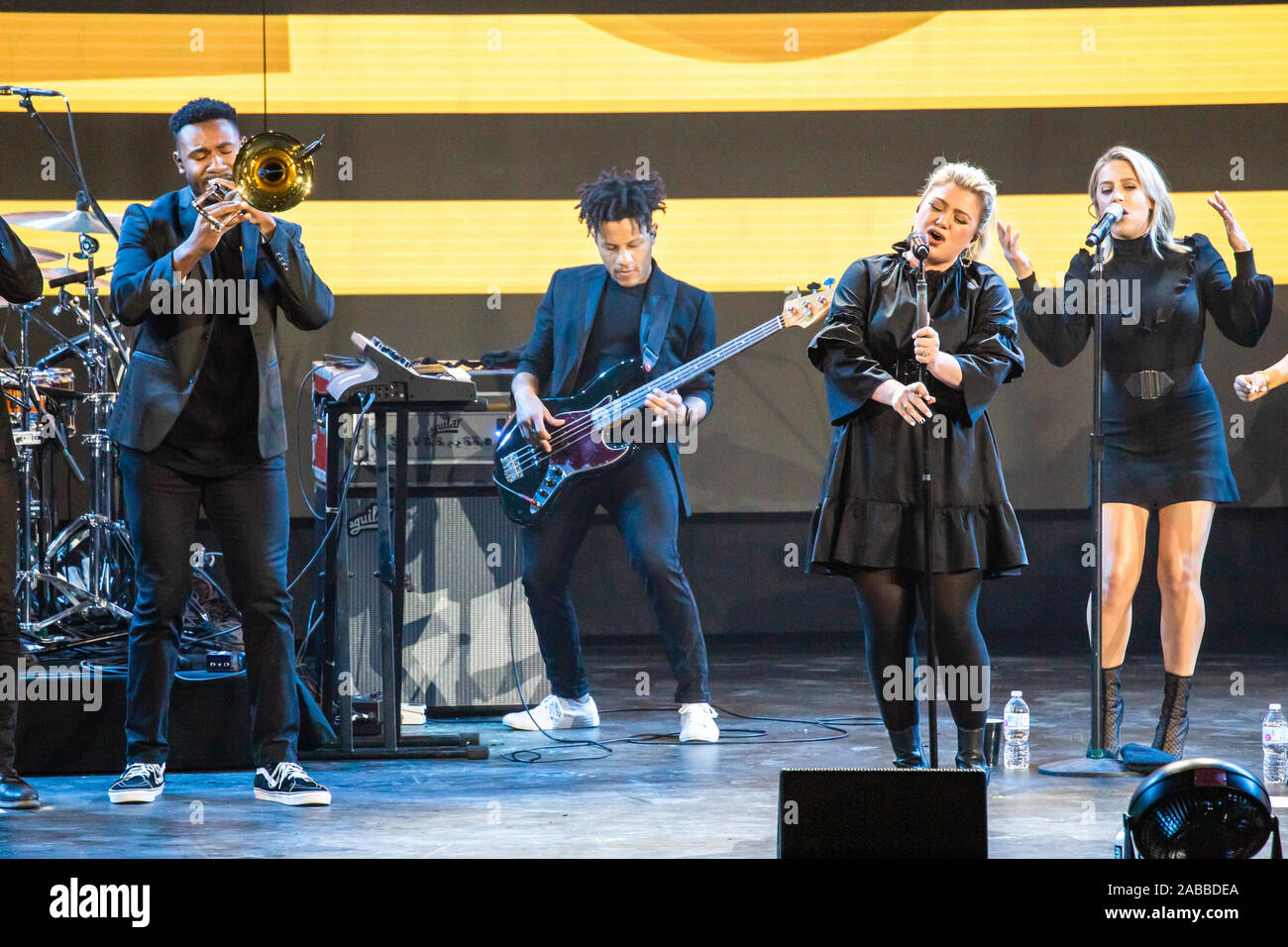 NCL encore premier baptême et concert avec marraine Kelly Clarkson le 21 novembre 2019 à Miami, Floride Banque D'Images