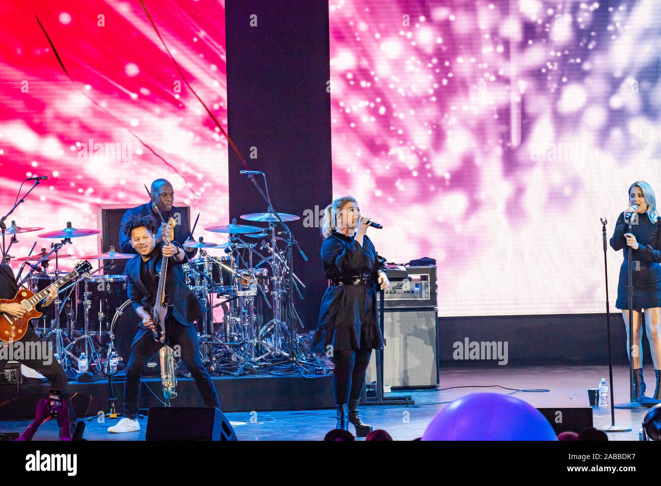 NCL encore premier baptême et concert avec marraine Kelly Clarkson le 21 novembre 2019 à Miami, Floride Banque D'Images