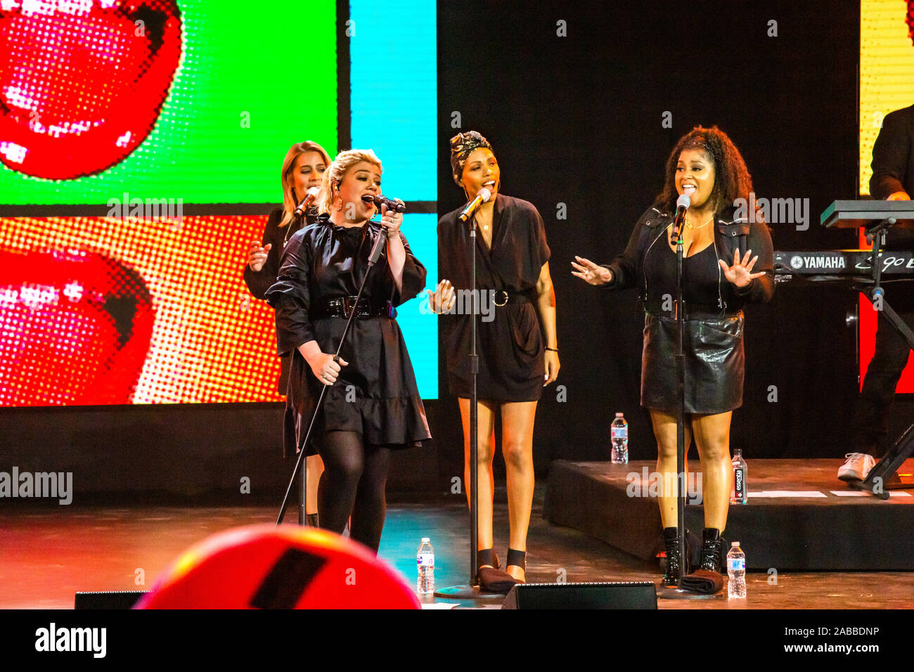 NCL encore premier baptême et concert avec marraine Kelly Clarkson le 21 novembre 2019 à Miami, Floride Banque D'Images