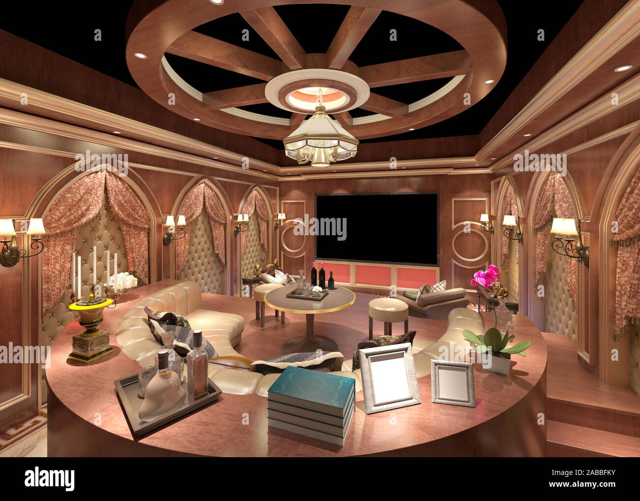 3D render of salle de cinéma Banque D'Images