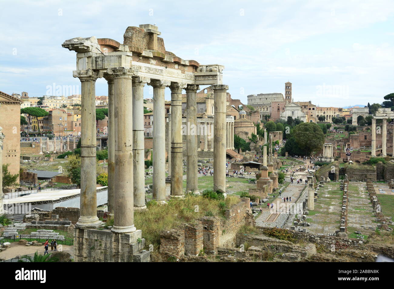 Forum romain à Rome Italie, une véritable merveille du monde Banque D'Images