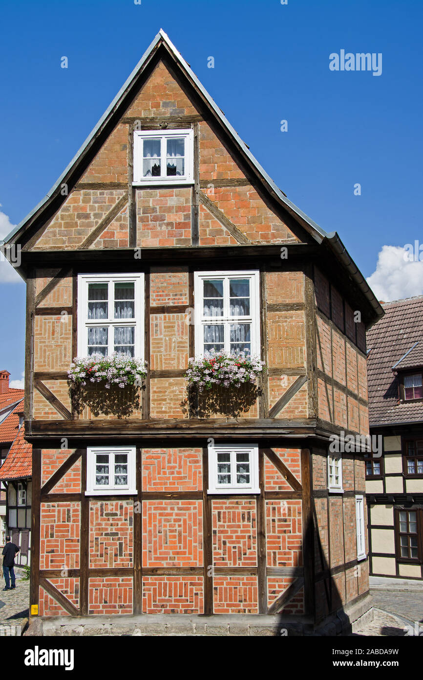 Haus am Finkenherd en Quedlinburg, Sachsen Anhalt Banque D'Images