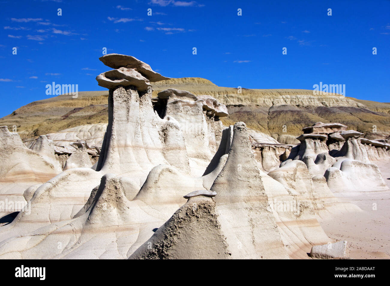 Bisti Badlands Wildernes, Nouveau Mexique, USA. Banque D'Images