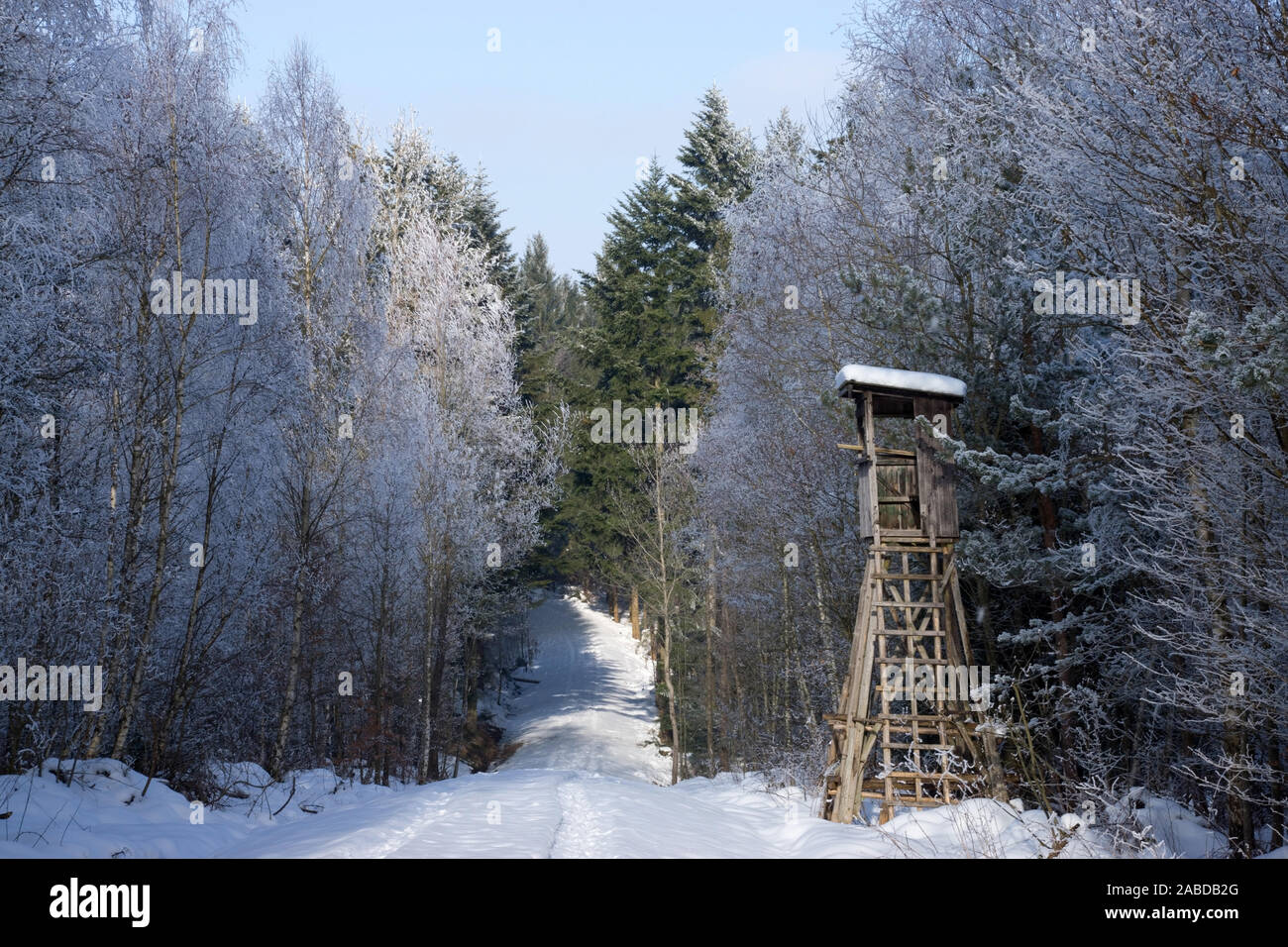 Mühlberg bei Sankt Wolfgang liegt in Bayern, nahe München. Banque D'Images