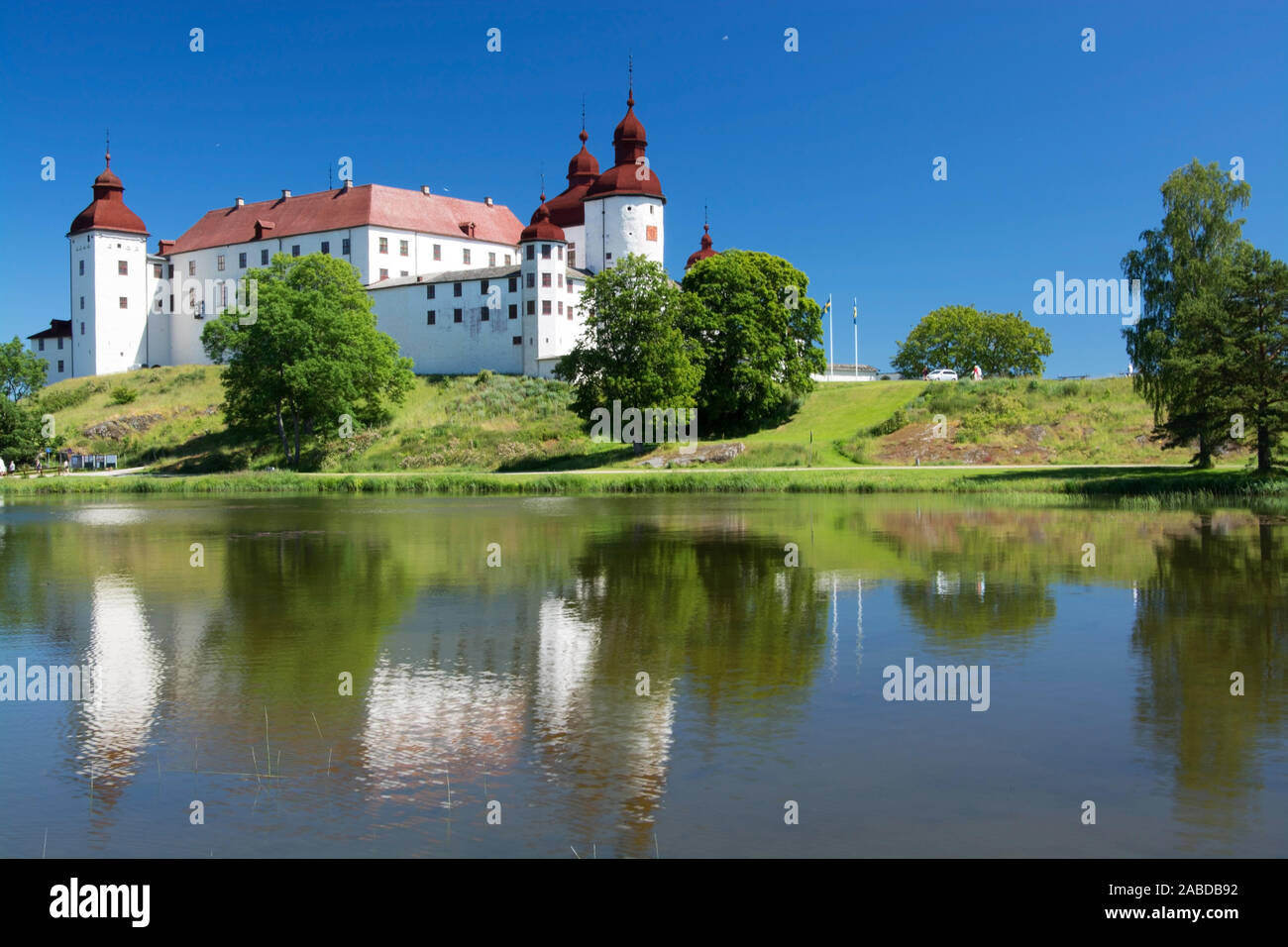 Schloss Läckö en Västergötland auf der Insel im Kallandsö Vänern gehört zu den Barockschlössern Schwedens. Banque D'Images