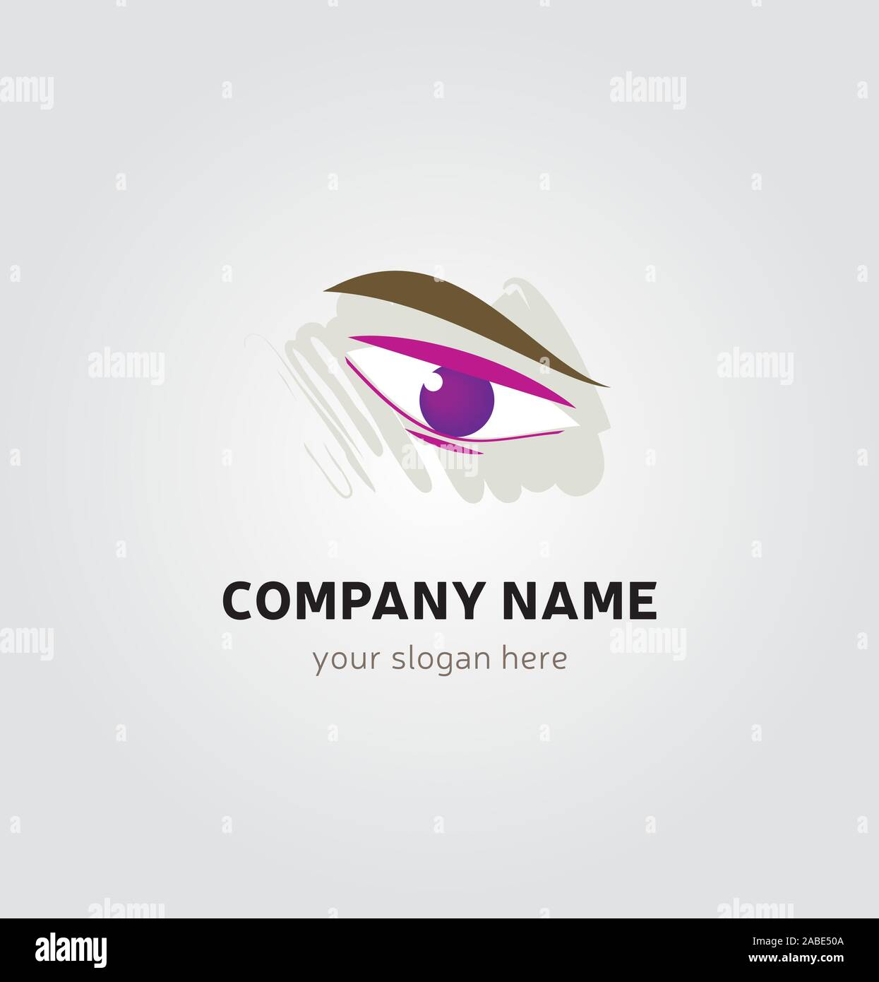 Logo unique - Eye et sourcils pour l'icône de logo d'entreprise de l'entreprise Illustration de Vecteur