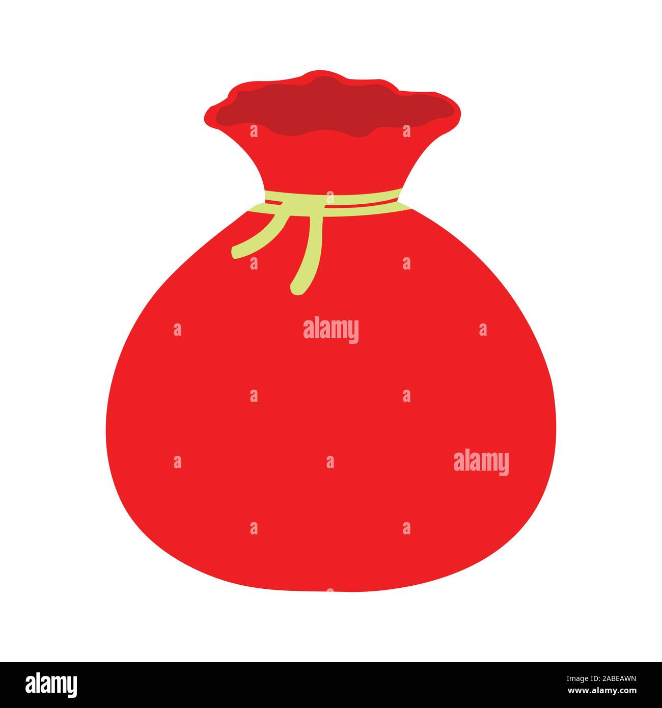 Un sac d'argent rétro rouge sur blanc, montage de n'importe quelle situation Illustration de Vecteur