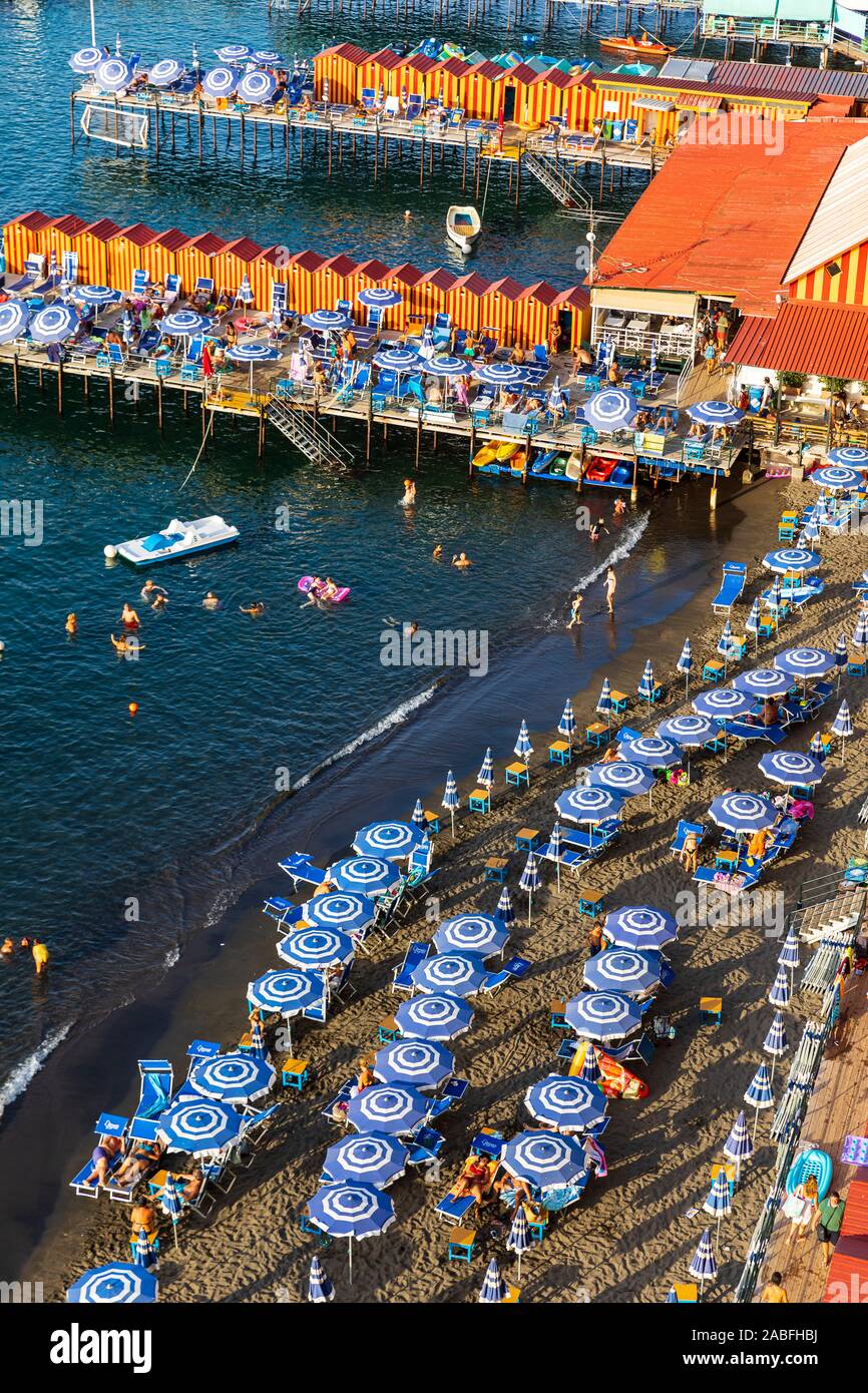 Beach Resorts, Sorrento, Italie Banque D'Images